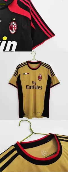 Juventus 2013-14 Home Jersey Black and White Striped Football Shirt - 6