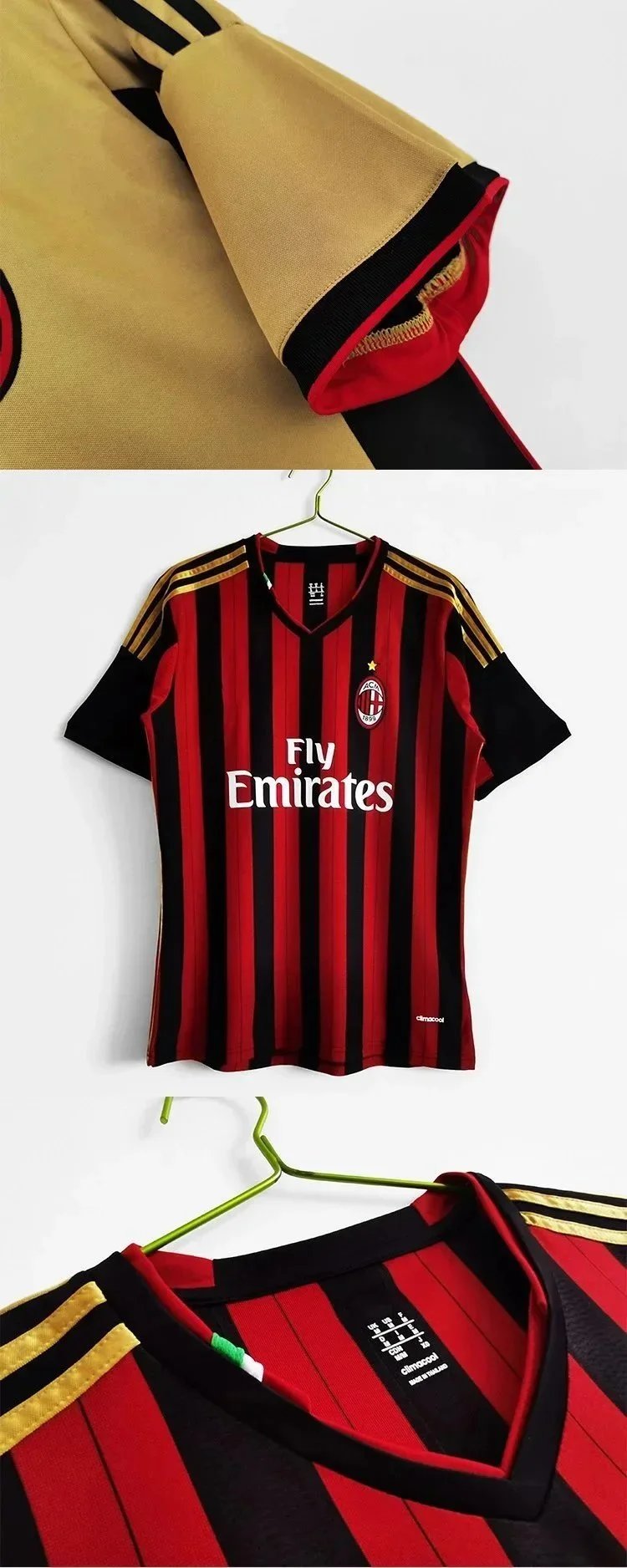 Juventus 2013-14 Home Jersey Black and White Striped Football Shirt - 7
