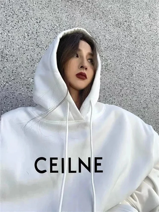 Unbranded Hoodies & Sweatshirts Pullover Hoodie with CEILNE Letter Print and Kangaroo Pocket product detail image 13