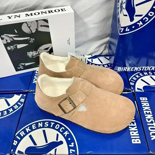 Birkenstock Slippers Boston fleece-lined buckle clogs product detail image 7