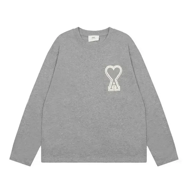 AMI Paris Hoodies & Sweatshirts de Coeur logo crewneck sweatshirt product detail image 4