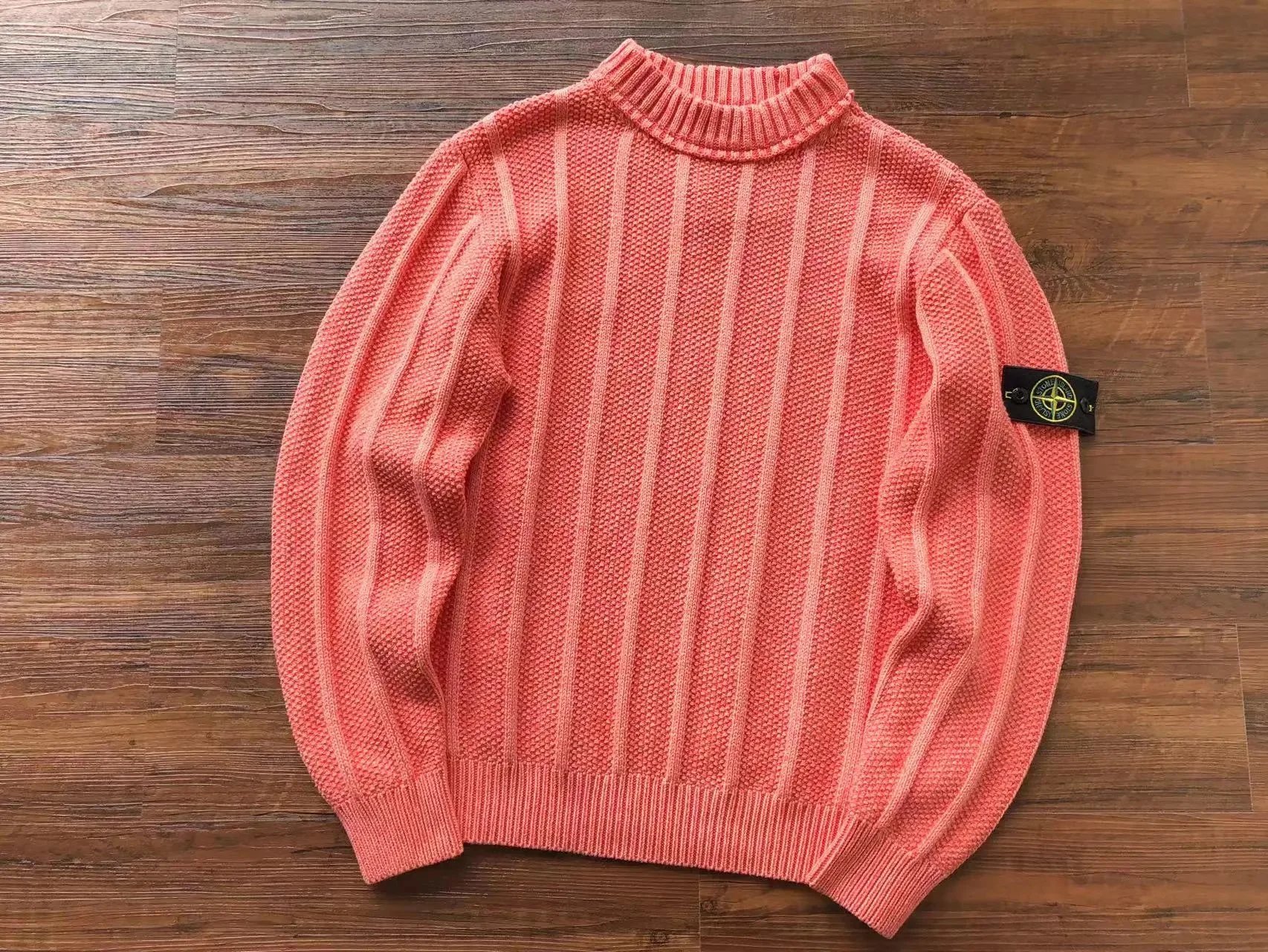 Stone Island Knitwear Crewneck knit sweater with Compass badge sleeve patch — 23