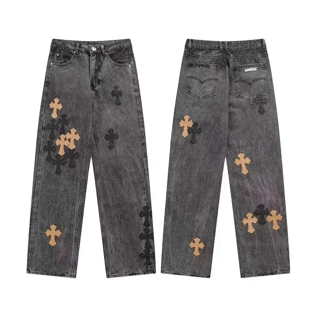 Chrome Hearts Jeans Loose-Fit Cross Patch product detail image 4