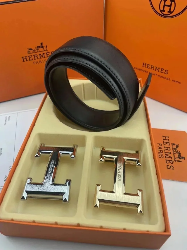 Hermès Belts Interchangeable H Buckle Leather Belt product detail image 1