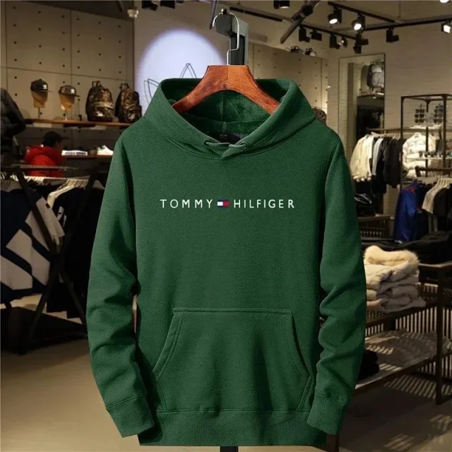 Tommy Hilfiger Hoodies & Sweatshirts Logo Pullover Hoodie with Kangaroo Pocket product detail image 8