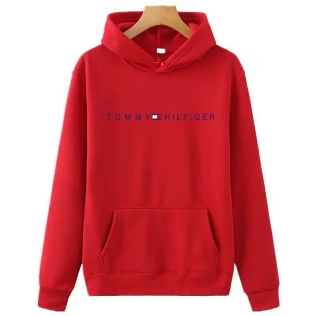 Tommy Hilfiger Hoodies & Sweatshirts Logo Pullover Hoodie with Kangaroo Pocket product detail image 11