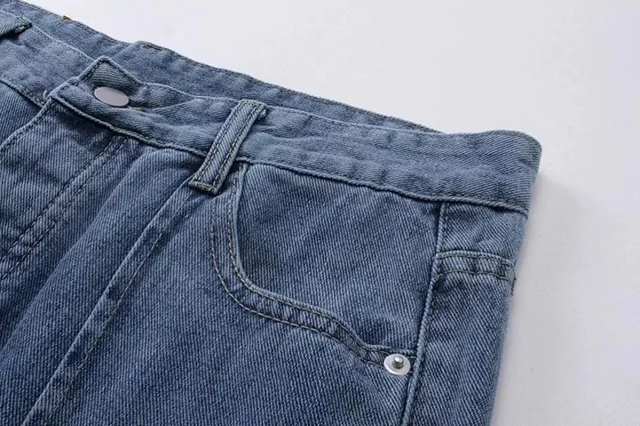 Unbranded Jeans Crescent Moon and Star Embroidered Denim product detail image 8