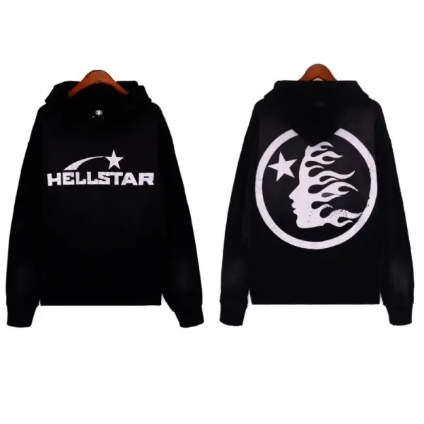 Hellstar Flame Star Hoodie Black - 1