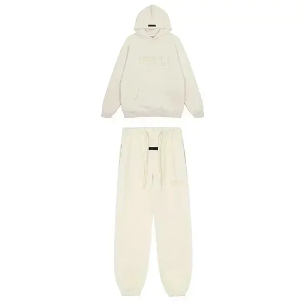 Fear of God Essentials Beige Hoodie and Sweatpants Set - 1