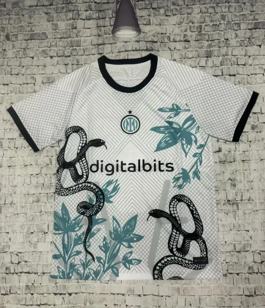 Inter Milan x Digitalbits Third Kit 2023-24 White Snake Floral Jersey - 1