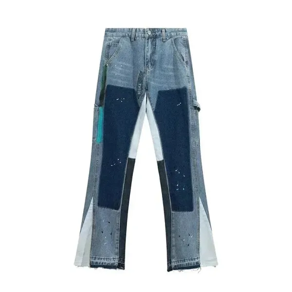 Gallery Dept. Patchwork Distressed Denim Jeans - 1