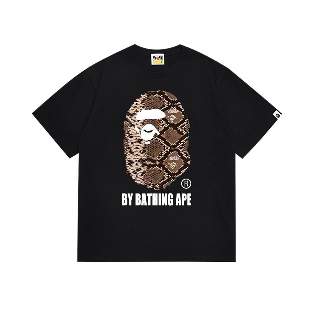 A Bathing Ape T-Shirts Short-Sleeve Head Graphic — 171 Black