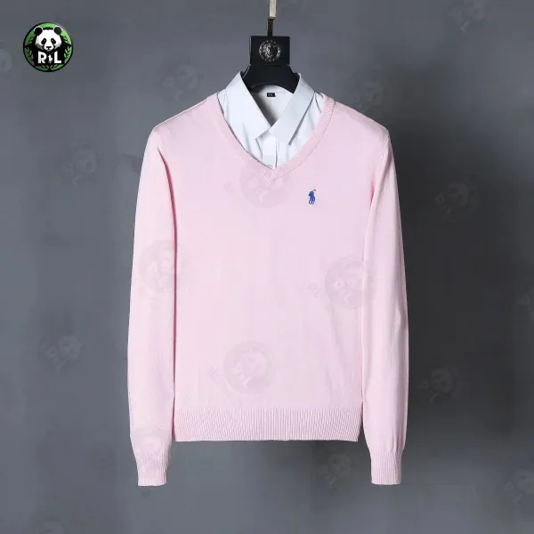 Ralph Lauren V-Neck Sweater Pink - 1
