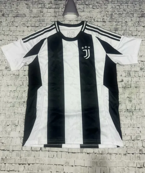 Juventus 2023-24 Home Jersey Black and White Striped Jersey - 1