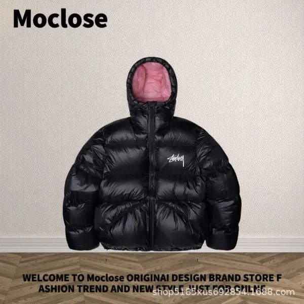Moclose Oversized Puffer Hooded Down Jacket Black - 37