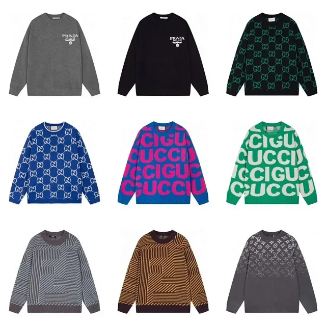 Gucci Knitwear Crewneck Logo Knit Sweater product detail image 2