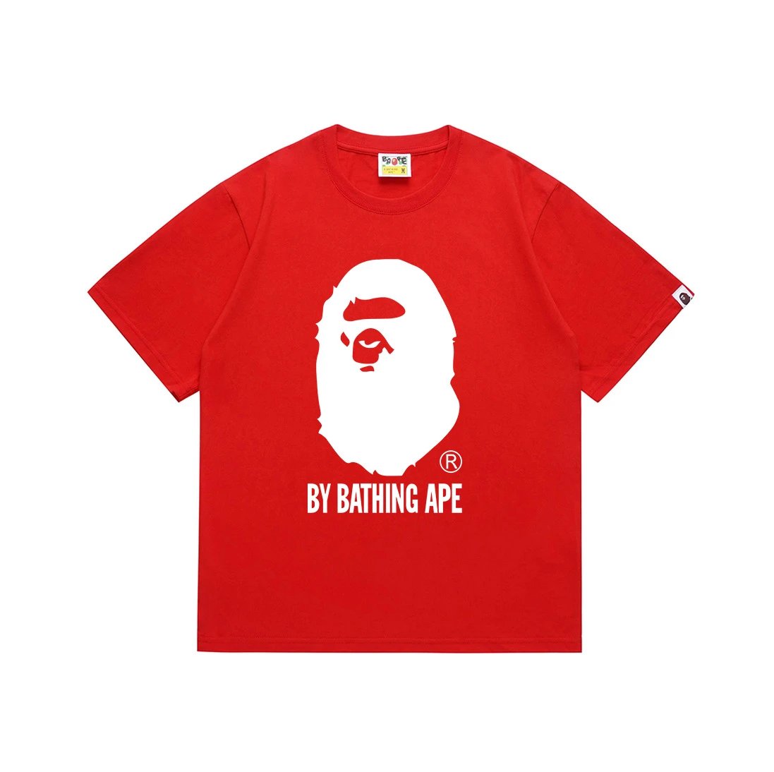 A Bathing Ape T-Shirts Short-Sleeve Head Graphic — 164 red