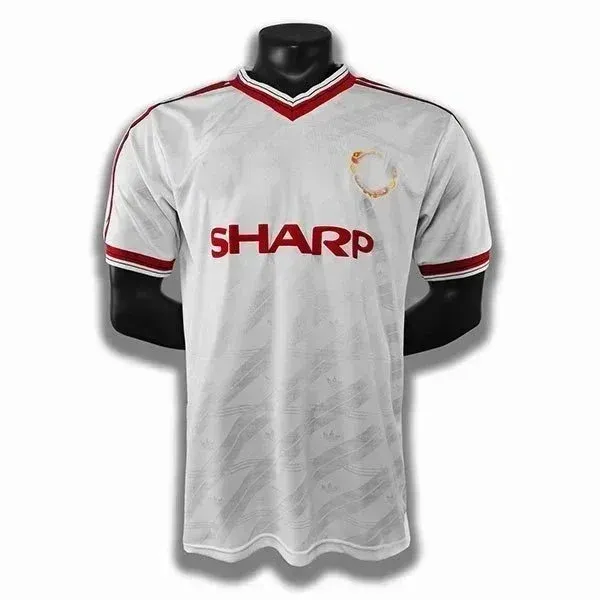 Manchester United 1983-84 Away Shirt White with Sharp Sponsor - 1