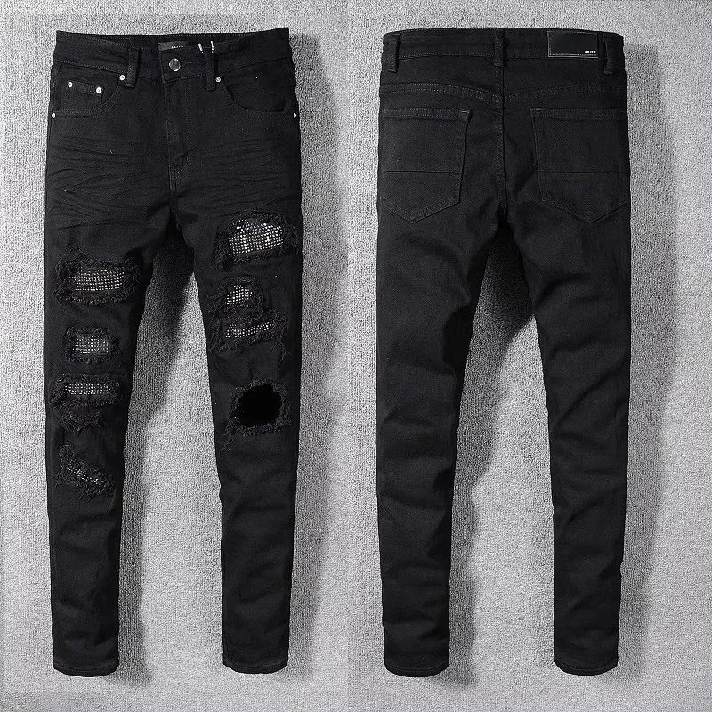 Amiri Distressed printed denim jeans image 5