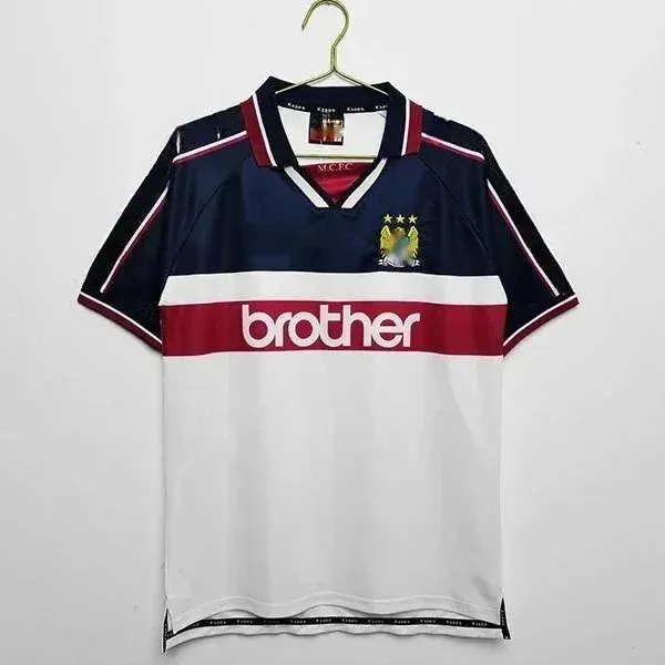 Manchester City FC x Brother 1994-95 Away Jersey Navy White Red - 1