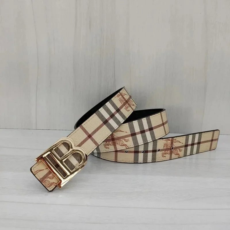 Burberry Belts Check-pattern belt with TB monogram buckle image 10