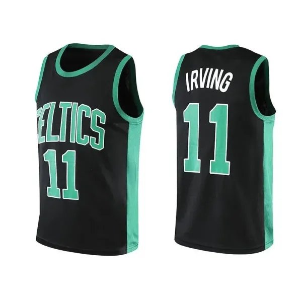 Boston Celtics Kyrie Irving #11 Black Green Jersey - 1