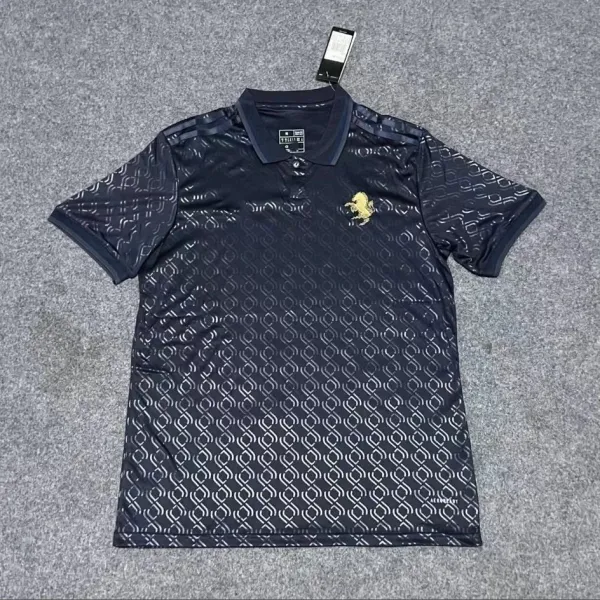 Ferrari x Puma Polo Navy Geometric Print Polo - 1