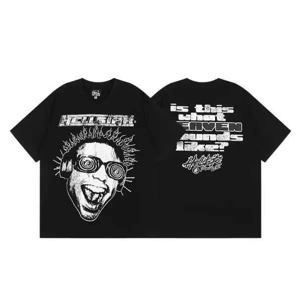 Hellstar x NE-1 Star Graphic Print Black T-Shirt - 1