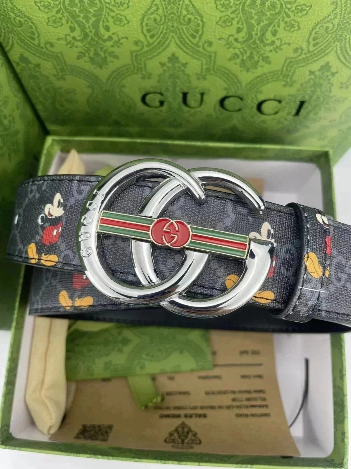 Gucci GG Marmont Belt Beige Canvas with Silver Buckle Canvas Belt product detail 2 in Litbuy spreadsheet finds