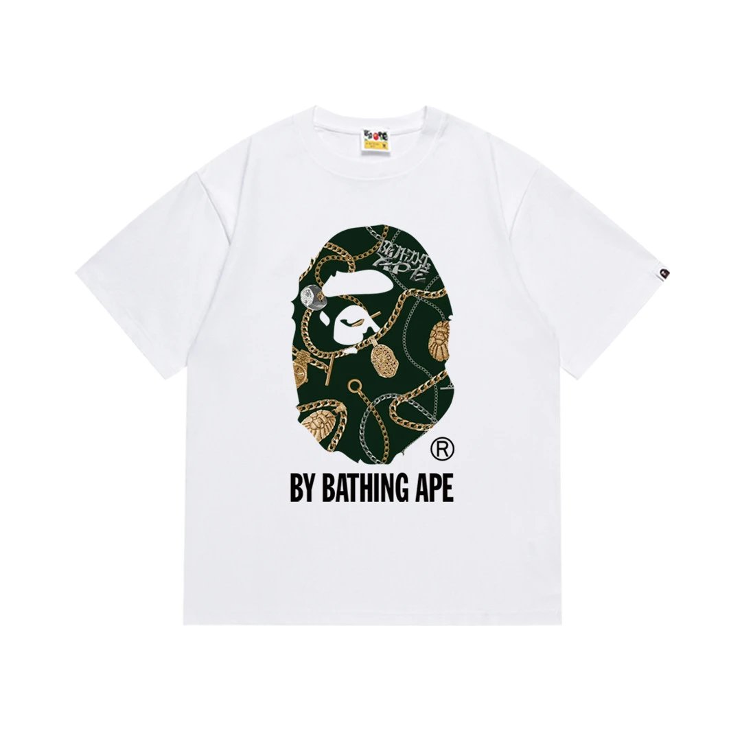 A Bathing Ape T-Shirts Short-Sleeve Head Graphic — 176 white