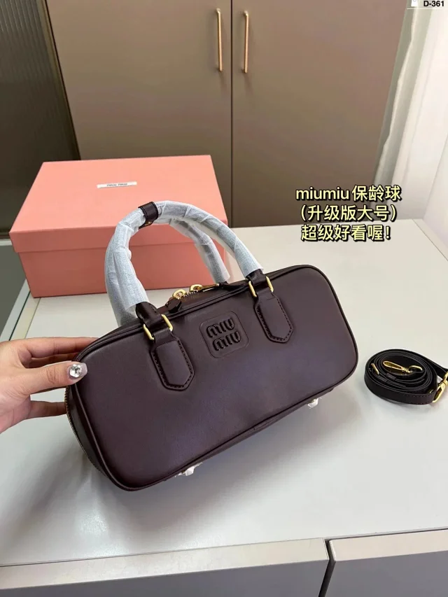 Miu Handbags Logo-Embossed Zip-Top Handbag product detail image 9