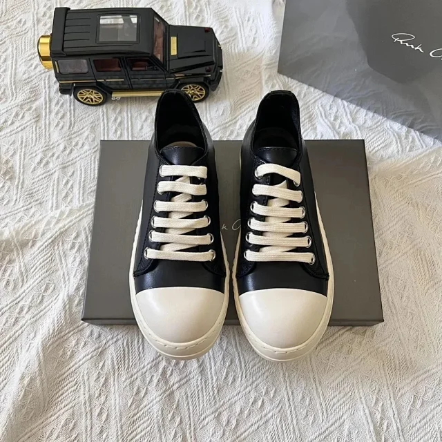 Rick Owens Sneakers Low-top lace-up with contrast rubber toe caps product detail image 5