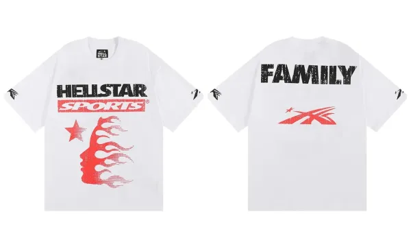 Hellstar Sports Family Graphic T-Shirt White - 1