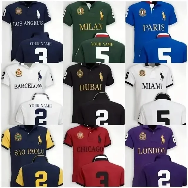 Polo Ralph Lauren Shirts City Embroidered Short-Sleeve Shirt with Number Graphic product detail image 1
