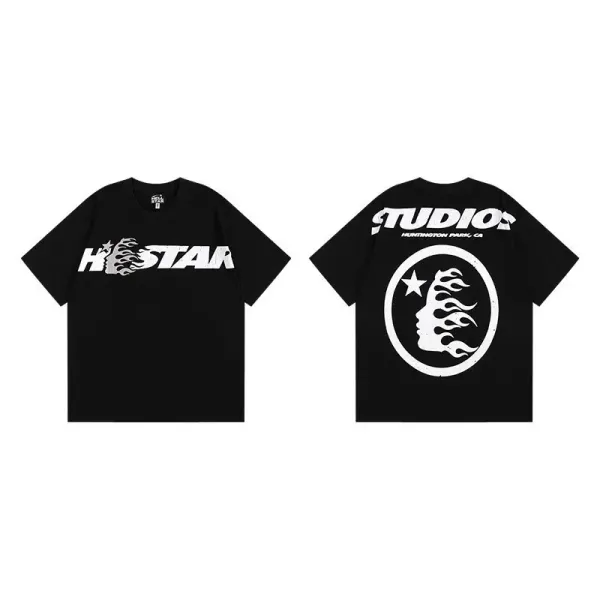H*STAR x Studios Black Flame Graphic T-Shirt - 1