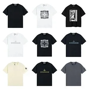 Stone Island T-Shirts Short-sleeve graphic T-shirt with compass emblem prints product detail image 1