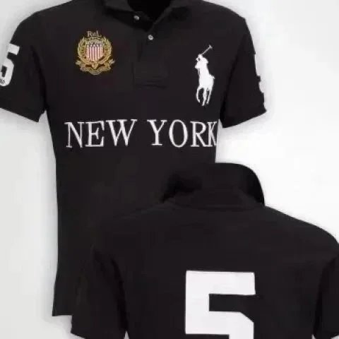 Polo Ralph Lauren Shirts City Embroidered Short-Sleeve Shirt with Number Graphic — New York