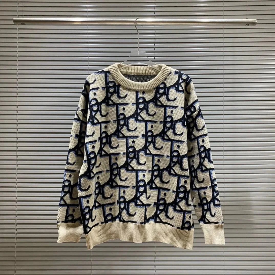 Design Striped Knit Sweater Black - 7