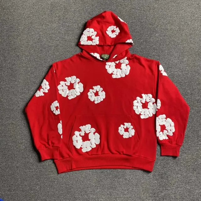 Unbranded Hoodies & Sweatshirts Hooded Sweatshirt with Raised Floral Ring Appliqués product detail image 17