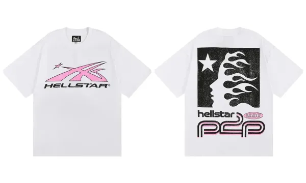 Hellstar X Logo Graphic Print White T-Shirt - 1