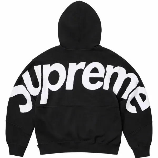 Supreme Oversized Logo Hoodie Black - 1