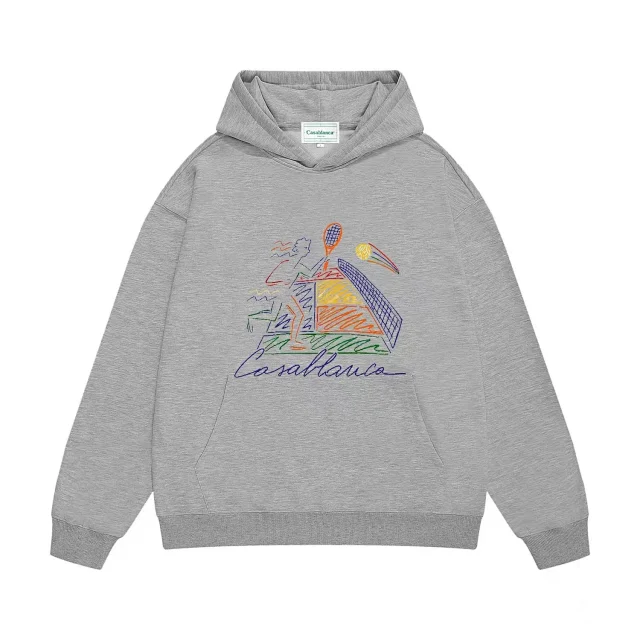 Casablanca Hoodies & Sweatshirts Graphic-print pullover hoodie with kangaroo pocket product detail image 8