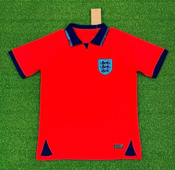 England National Team 1990 World Cup Away Jersey Red - 1