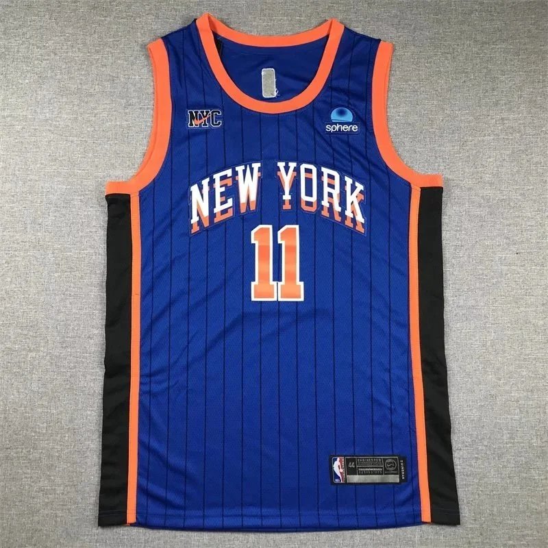 New York Knicks City Edition Jersey Blue Orange Black Basketball Jersey