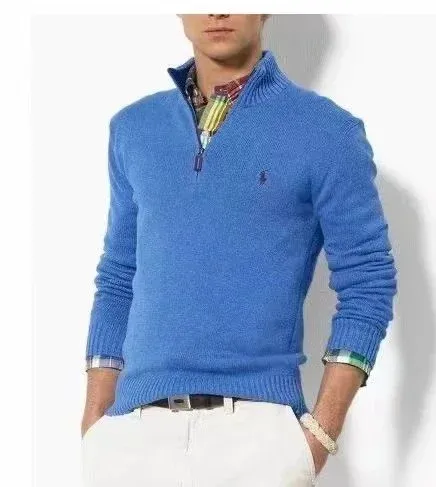 Ralph Lauren Quarter-Zip Sweater Blue - 1