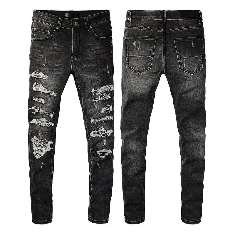 Unbranded Jeans Distressed Slim-Fit image 4