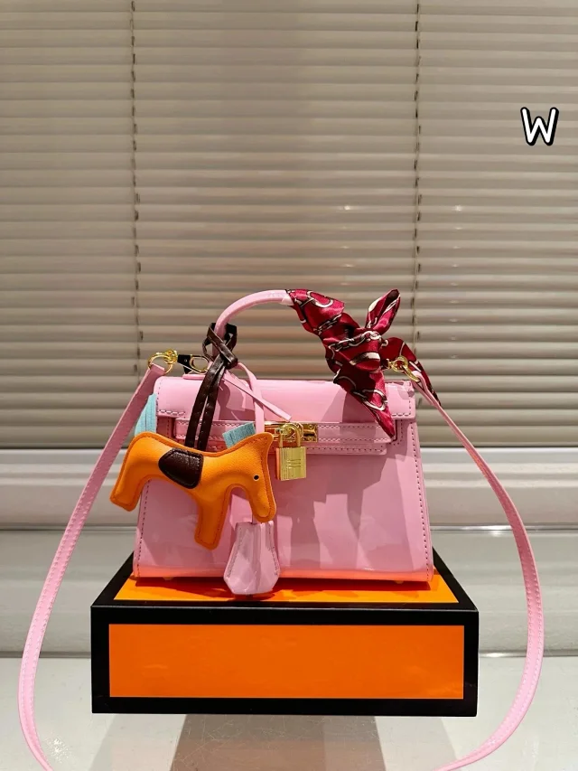 Unbranded Handbags Top-handle with scarf-wrapped handles and horse charms product detail image 1