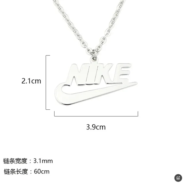 Nike Jewelry logo pendant necklace product detail image 4