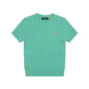 Ralph Lauren Knitwear Short-Sleeve Cable-Knit Crewneck product detail image 4