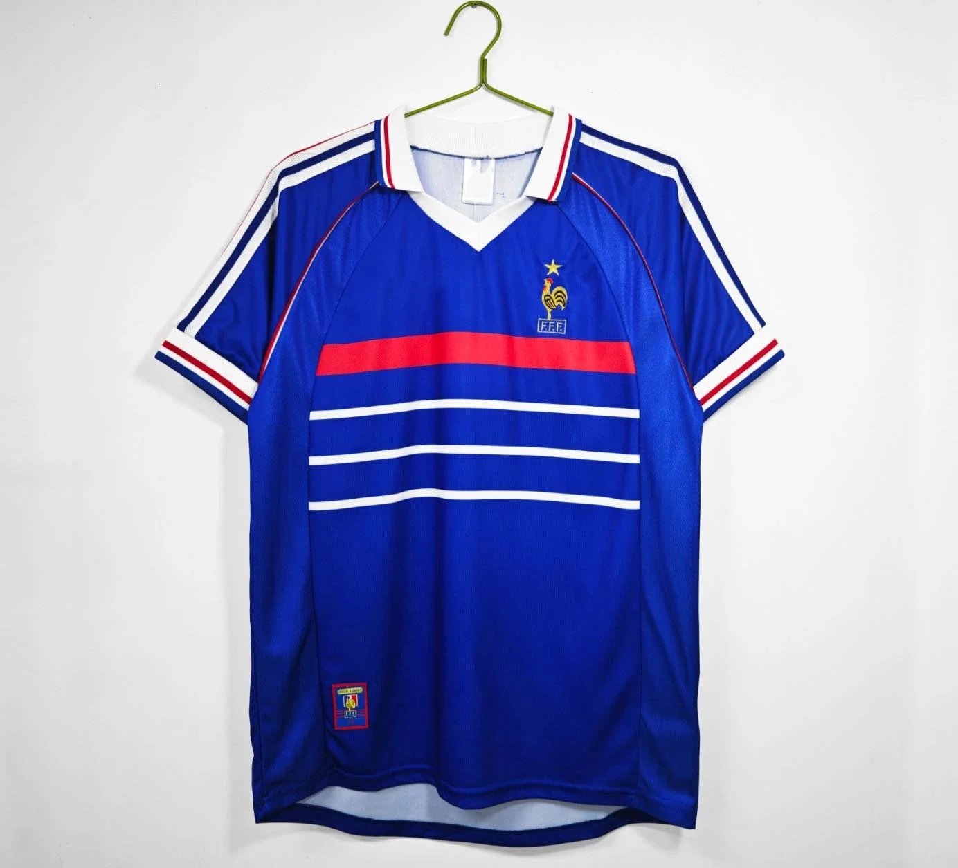 Unbranded Football Jerseys Retro National Team Short-Sleeve — 1998 Season – France Home – No English